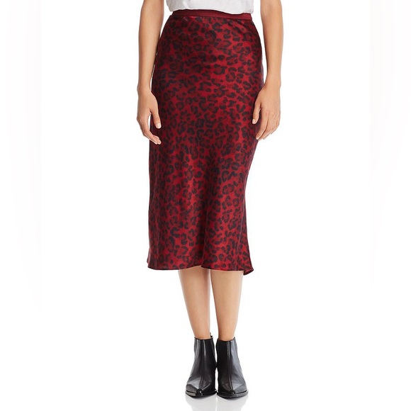 Anine Bing Dresses & Skirts - Anine Bing Bar Silk Skirt - Red Leopard